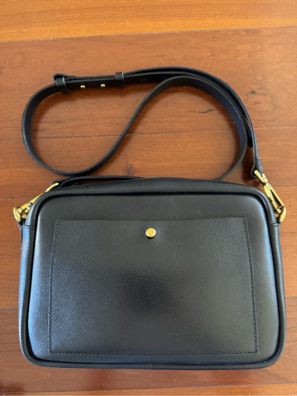 Madewell Black Leather Crossbody Shoulder Bag